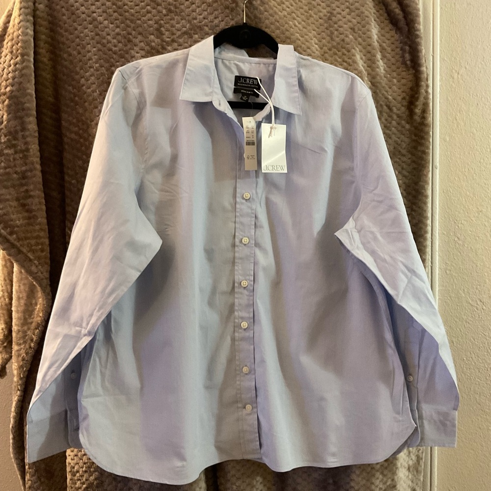 J Crew Light Blue Button-Up Shirt